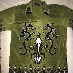 SAPPHIRE LOUNGE DRAGON BUTTON UP🐉